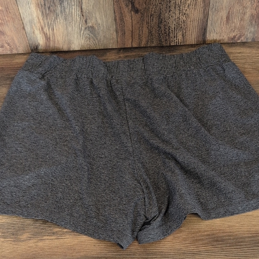 Activ8 Gray Athletic Elastic Waistband Heathered Texture Flowy Shorts L - Picture 4 of 4